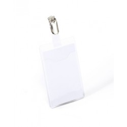 DURABLE 8107 19 VISITOR NAME BADGE (90 X 60 MM) POTRAIT TRANSPARENT